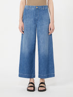 max mara cotton and linen denim jeans for women