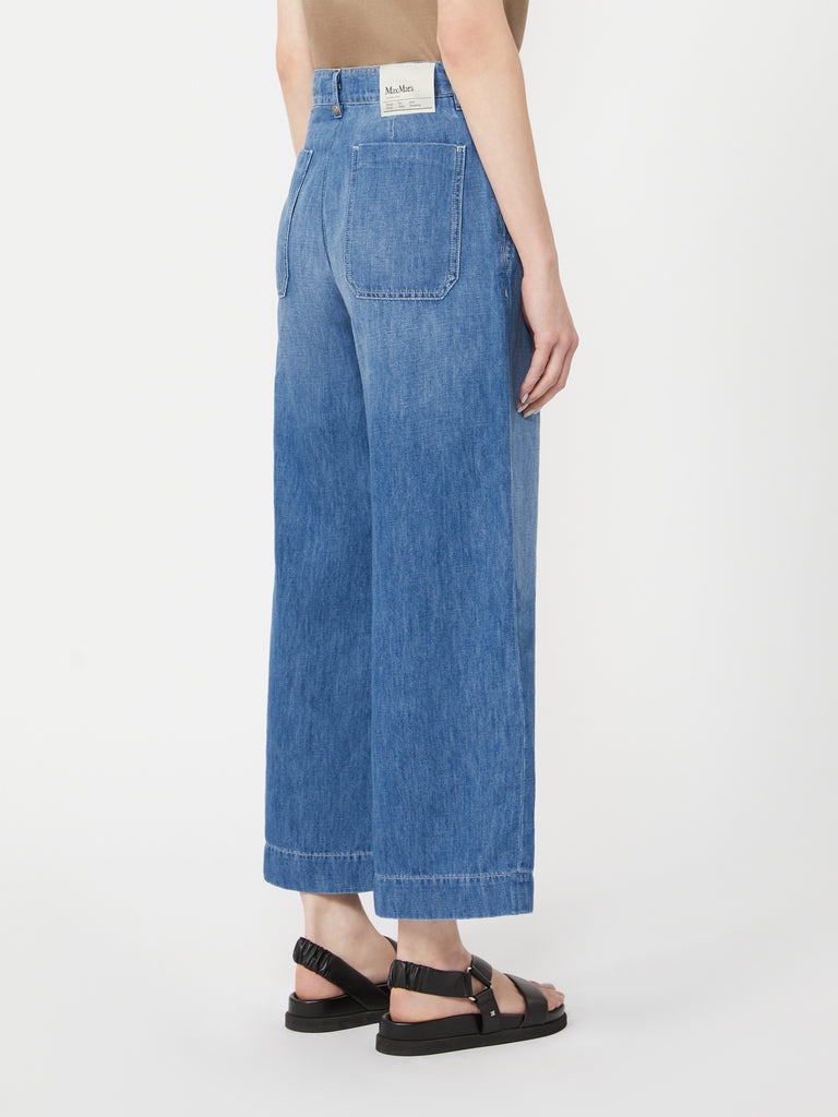 max mara cotton and linen denim jeans