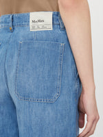 max mara cotton and linen denim jeans for women
