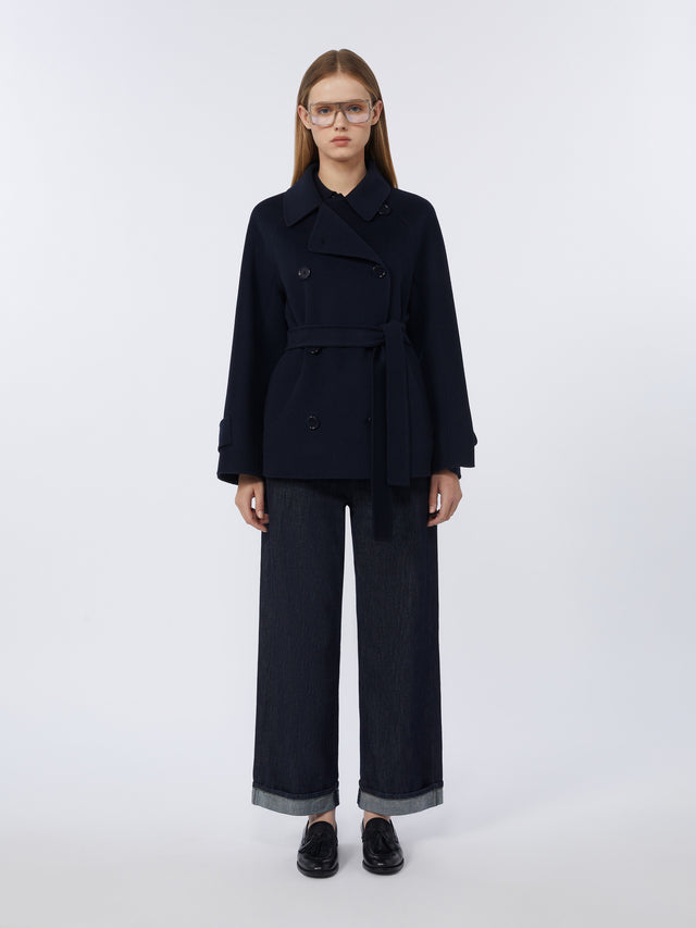 Denim Turn-Up Jeans for Women - Ultramarine - Max Mara UAE