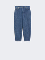 Cotton denim candle-leg jeans