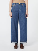 Wide-Fit Denim Jeans for Women - Ultramarine - Max Mara UAE