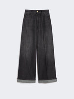 Denim turn-up jeans