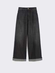 Denim turn-up jeans