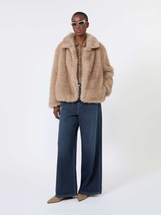 max mara wide, cotton denim jeans for women