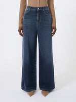 max mara wide, cotton denim jeans for women
