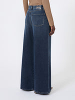 max mara wide, cotton denim jeans for women