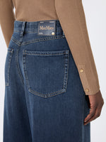 max mara wide, cotton denim jeans for women