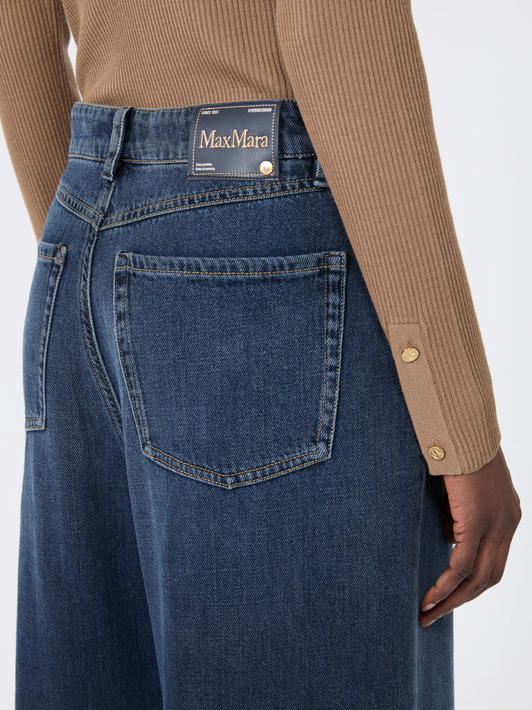 max mara wide, cotton denim jeans