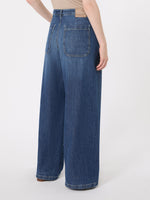 max mara straight leg cotton denim trousers for women