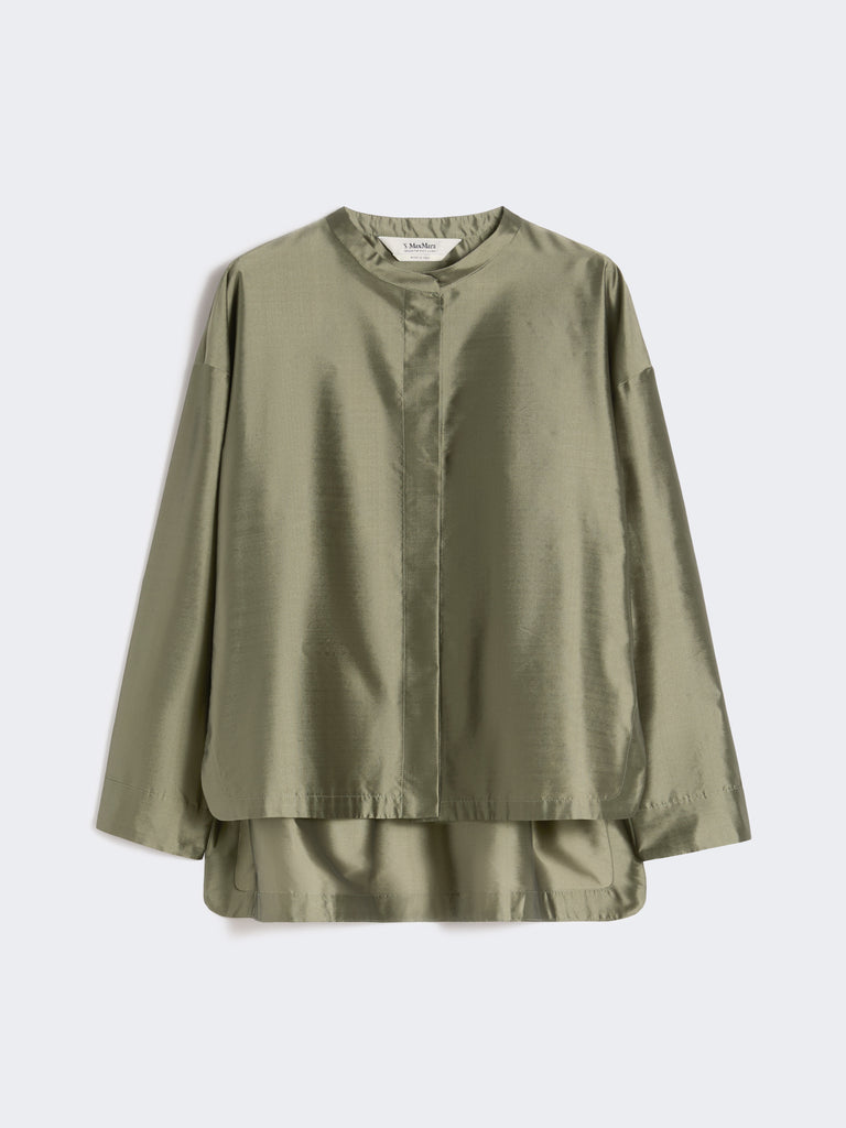max mara silk-blend organza shirt