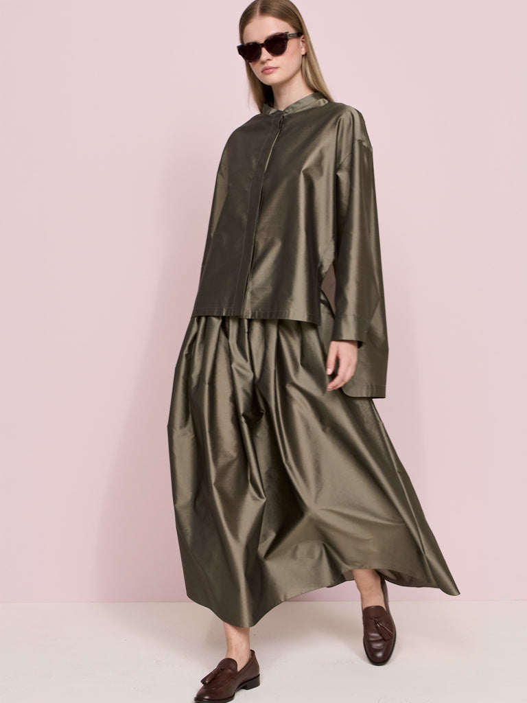 max mara silk-blend organza shirt