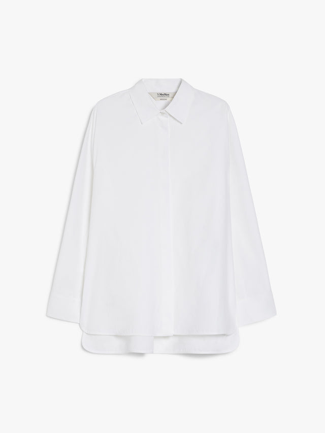 Cotton Oxford Shirt for Women - White - Max Mara UAE