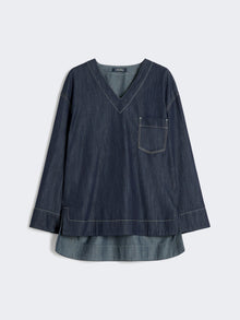 Lightweight Denim Blouse for Women - Midnightblue - Max Mara UAE