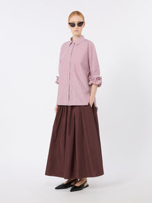Cotton Poplin Shirt for Women - Bordeaux - Max Mara UAE