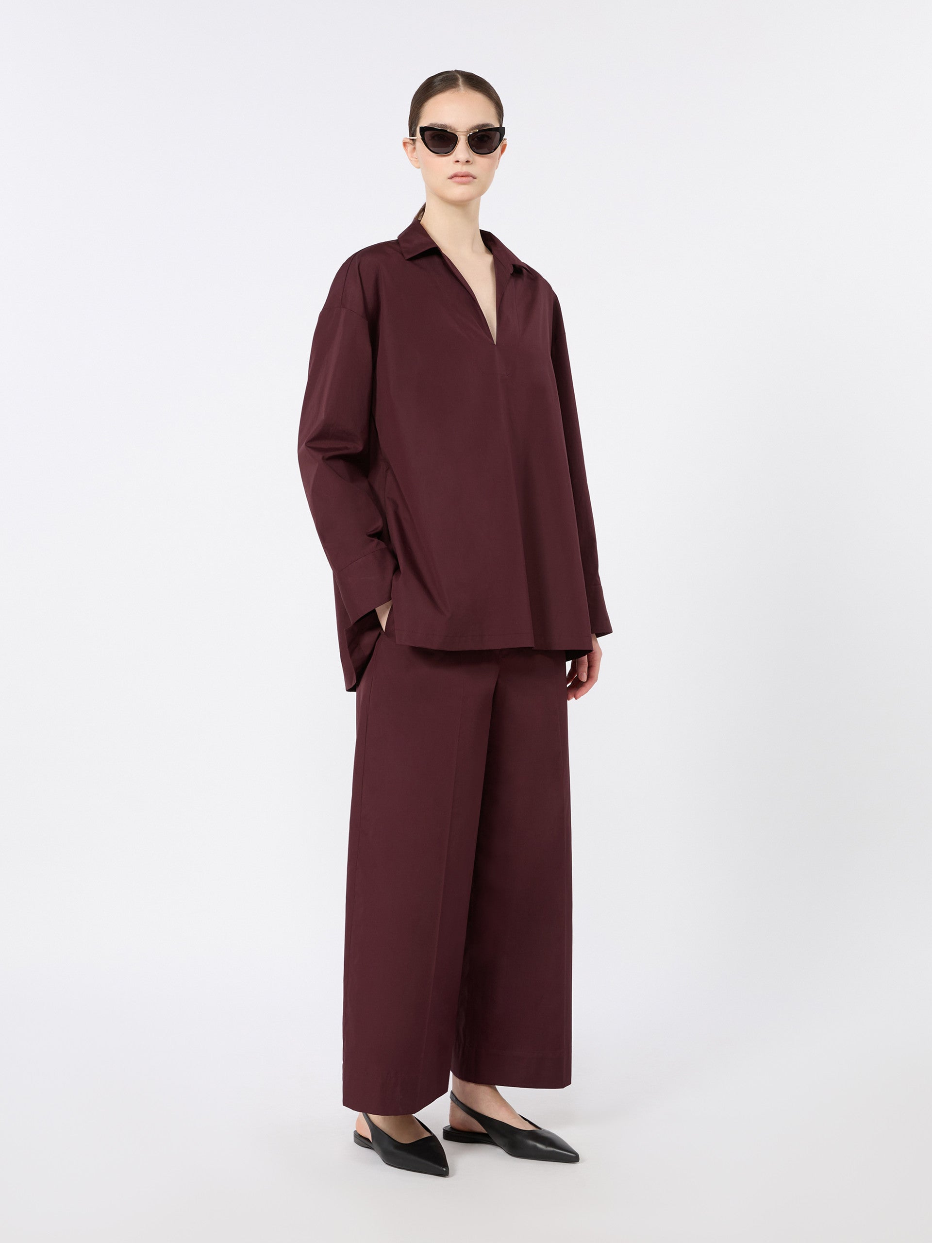 max mara cotton poplin blouse for women