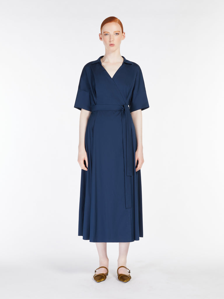max mara stretch poplin wrap dress