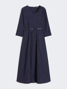 Flared Stretch Denim Dress for Women - Midnightblue - Max Mara UAE