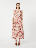 Printed Ramie Canvas Dress for Women - Pink - Max Mara UAE