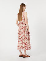 Printed Ramie Canvas Dress for Women - Pink - Max Mara UAE