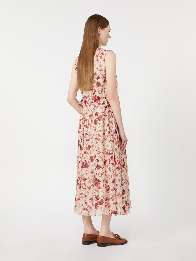 max mara printed ramie canvas dress