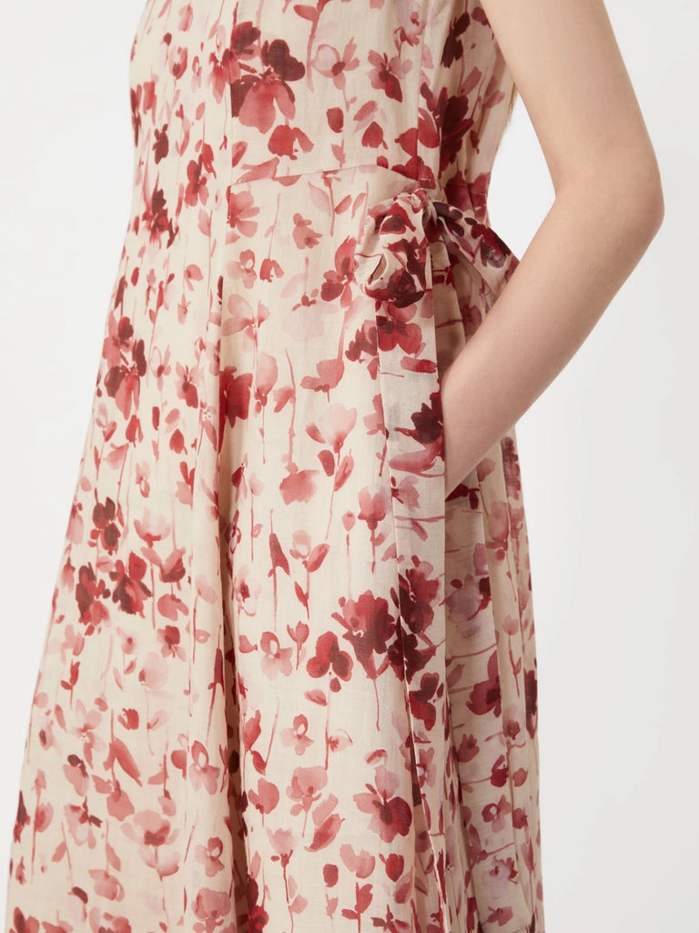 max mara printed ramie canvas dress