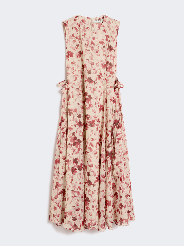 max mara printed ramie canvas dress