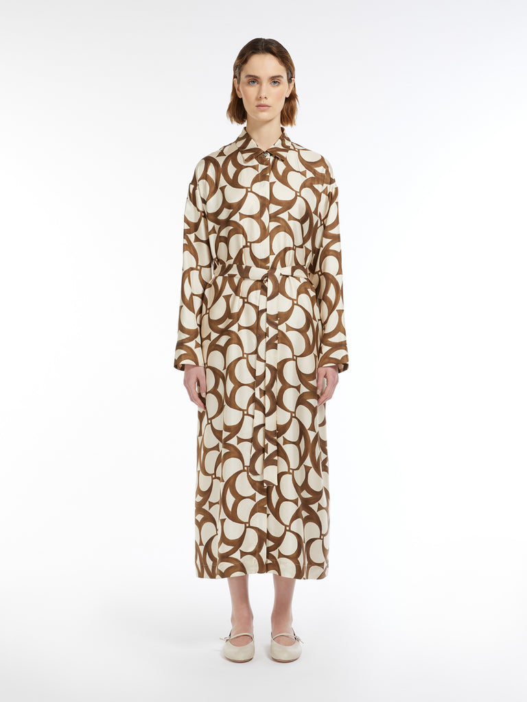 max mara shirt dress in printed silk