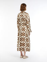 Shirt Dress In Printed Silk for Women - Ecru - Max Mara UAE