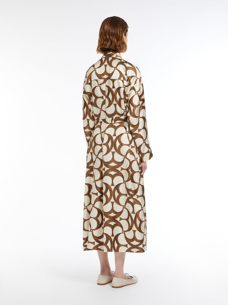 max mara shirt dress in printed silk