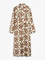 Shirt Dress In Printed Silk for Women - Ecru - Max Mara UAE