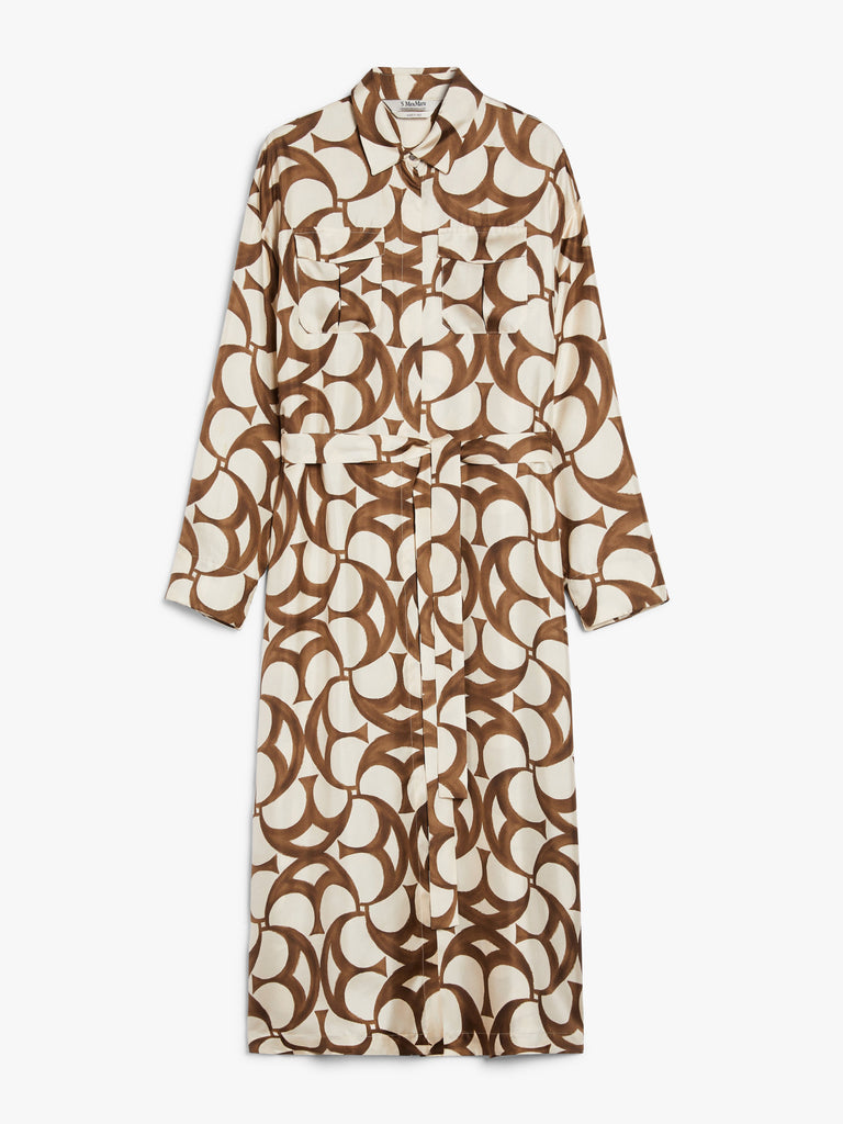max mara shirt dress in printed silk