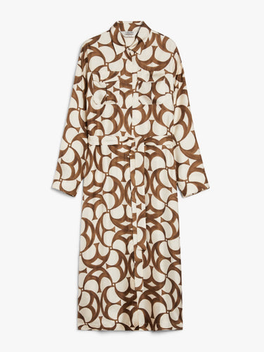 max mara shirt dress in printed silk for women