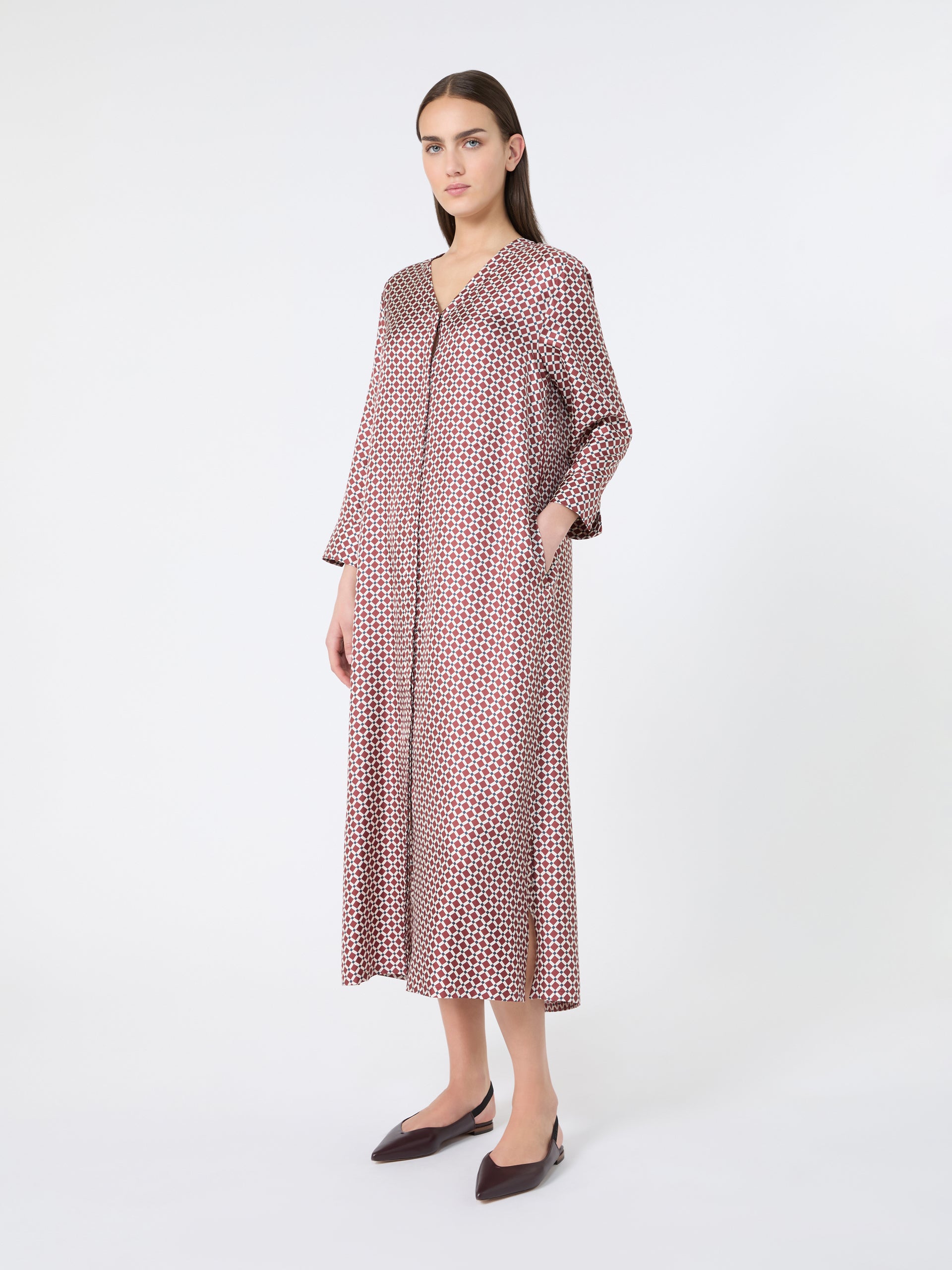 max mara printed silk dress for women