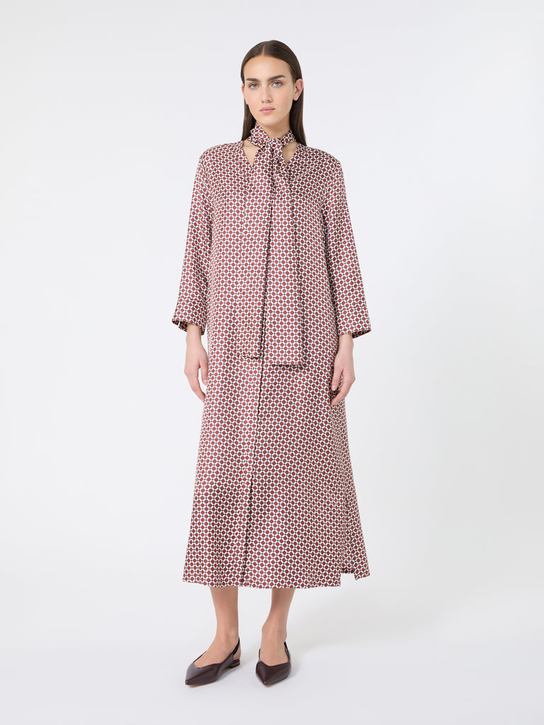 max mara printed silk dress