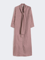 Printed Silk Dress for Women - Red - Max Mara UAE