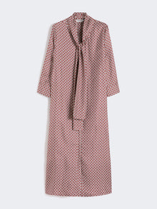 Printed Silk Dress for Women - Red - Max Mara UAE
