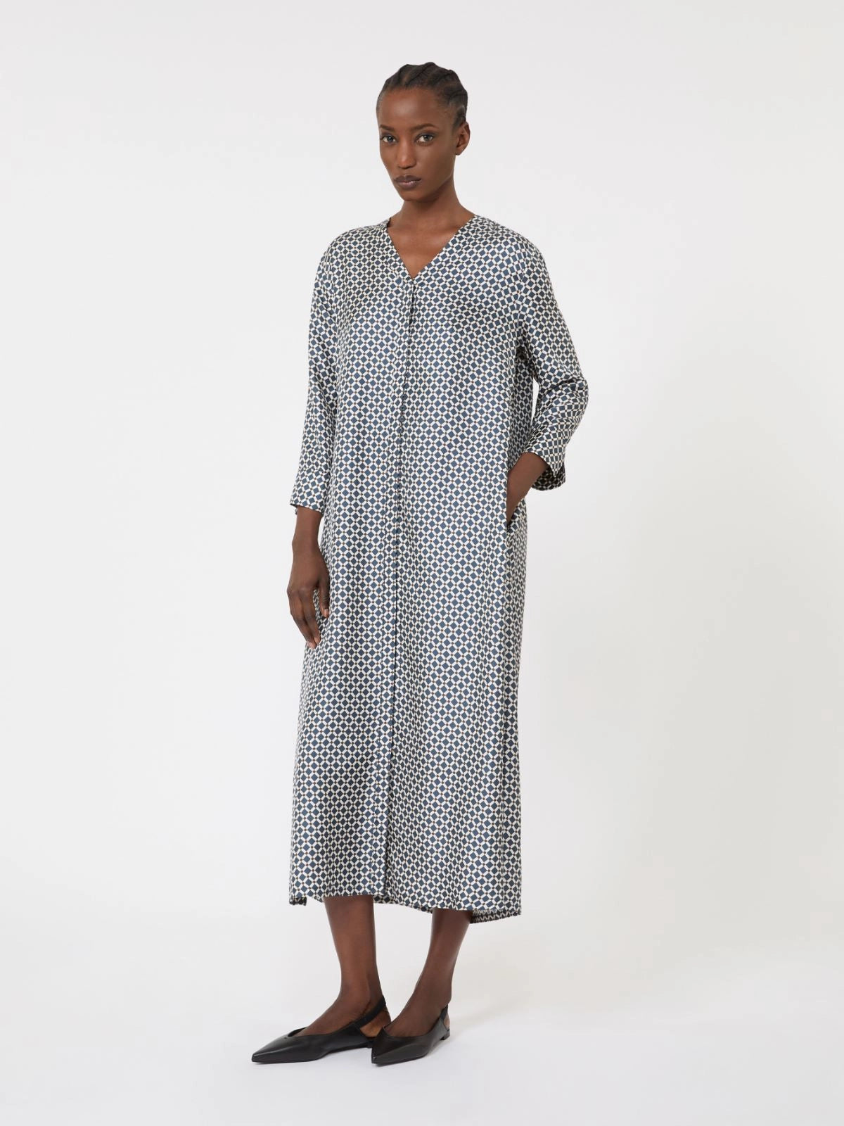 max mara printed silk dress for women