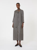 Printed Silk Dress for Women - Black - Max Mara UAE