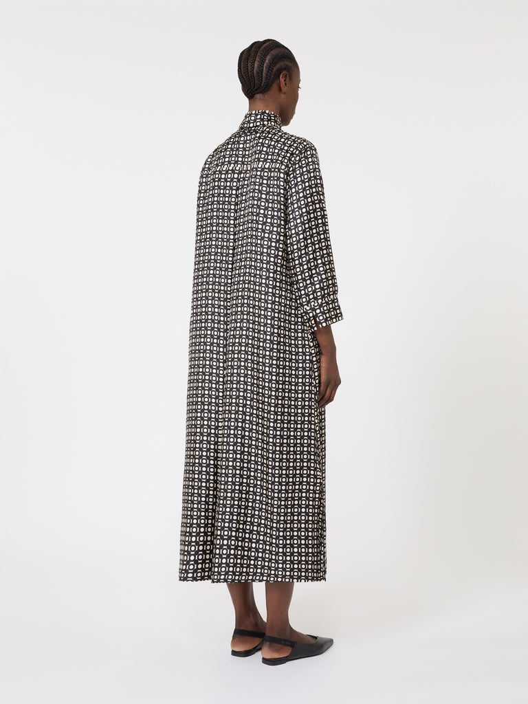 max mara printed silk dress