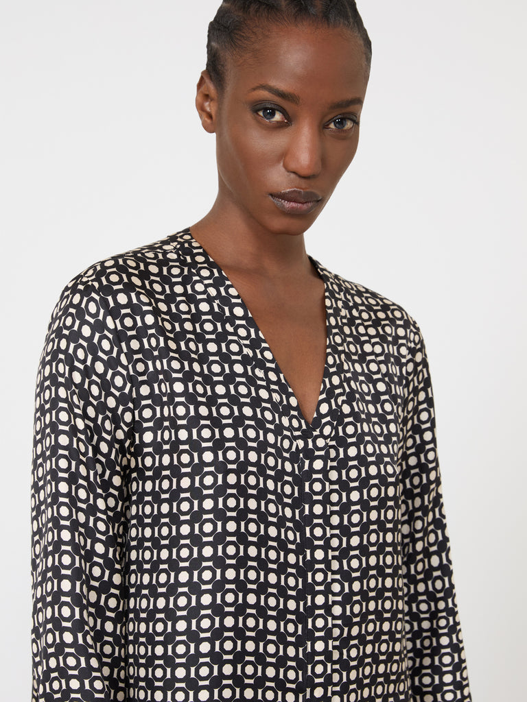 max mara printed silk dress