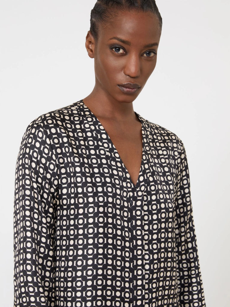 max mara printed silk dress