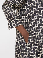 Printed Silk Dress for Women - Black - Max Mara UAE
