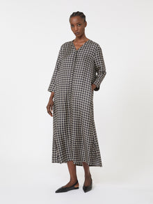 Printed Silk Dress for Women - Black - Max Mara UAE