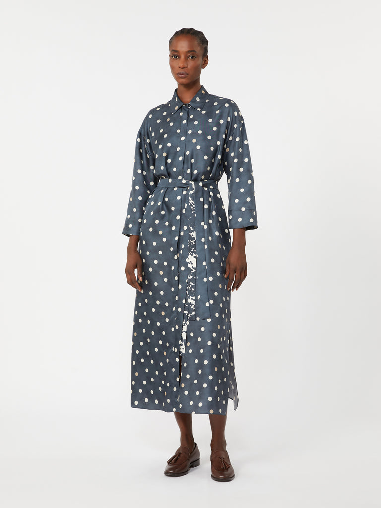 max mara printed silk twill dress