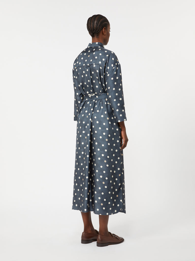 max mara printed silk twill dress