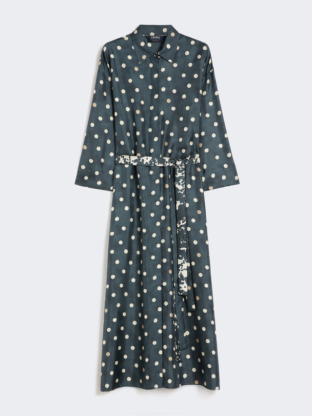 max mara printed silk twill dress for women