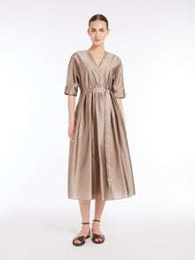 Long Silk Organza Dress for Women - Antique Rose - Max Mara UAE