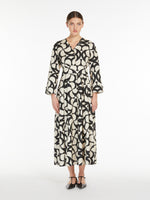 Printed Cotton Shirt Dress for Women - Black - Max Mara UAE