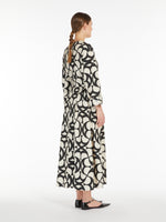 Printed Cotton Shirt Dress for Women - Black - Max Mara UAE
